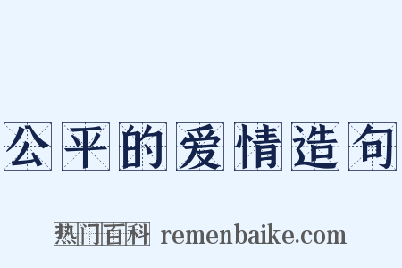 公平的爱情造句是什么意思的图片